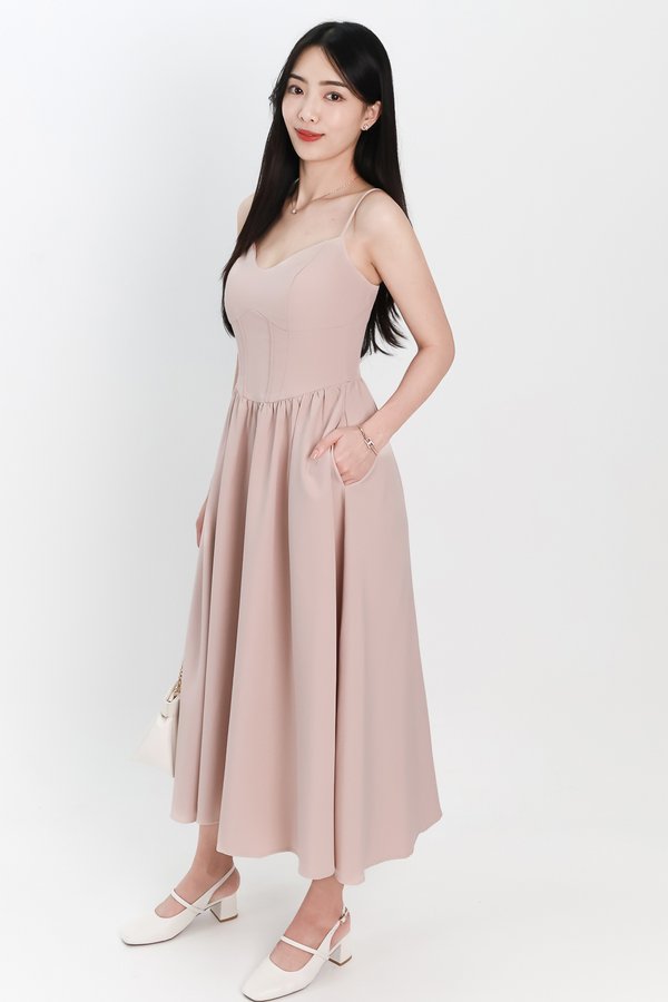 DEFECT | Carlyn Corset-like Midaxi in Nude Blush in S