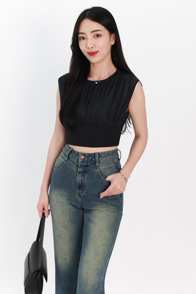 SALE EXCLUSIVE | Rei Ruched Top in Black SALE EXCLUSIVE | Rei Ruched Top in Black