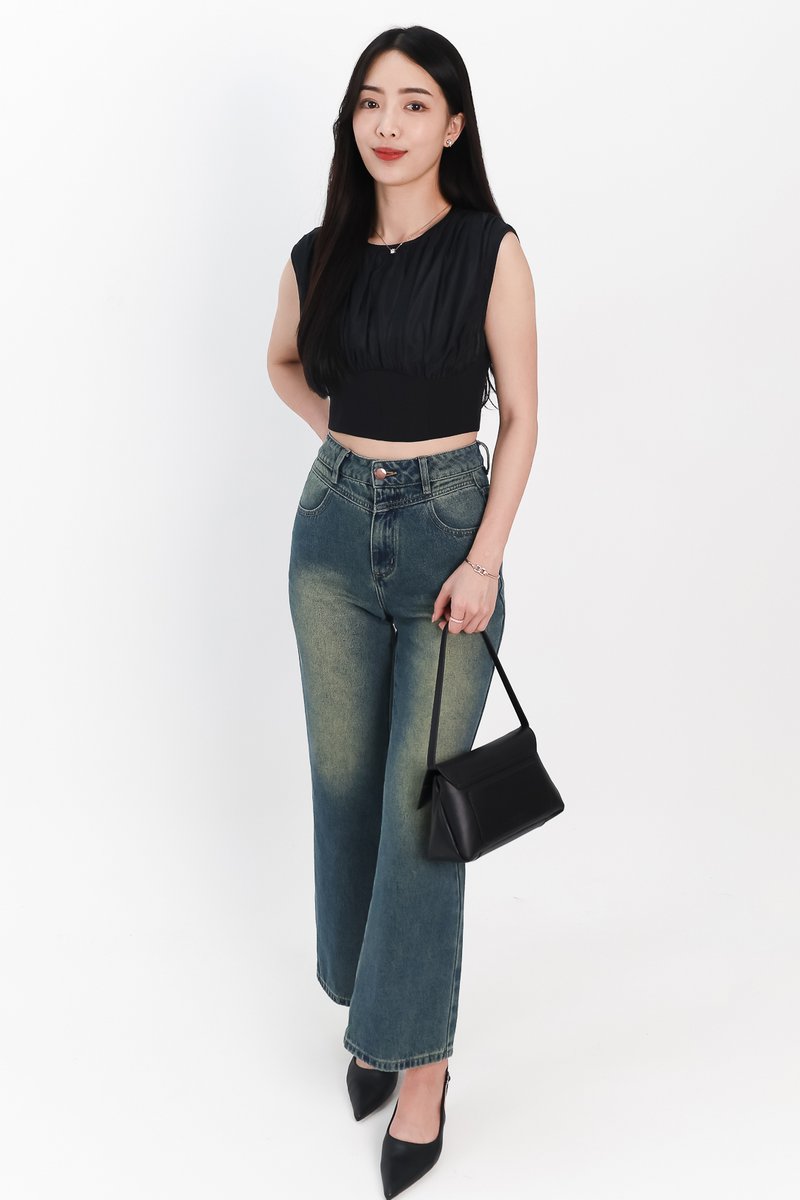 SALE EXCLUSIVE | Rei Ruched Top in Black SALE EXCLUSIVE | Rei Ruched Top in Black