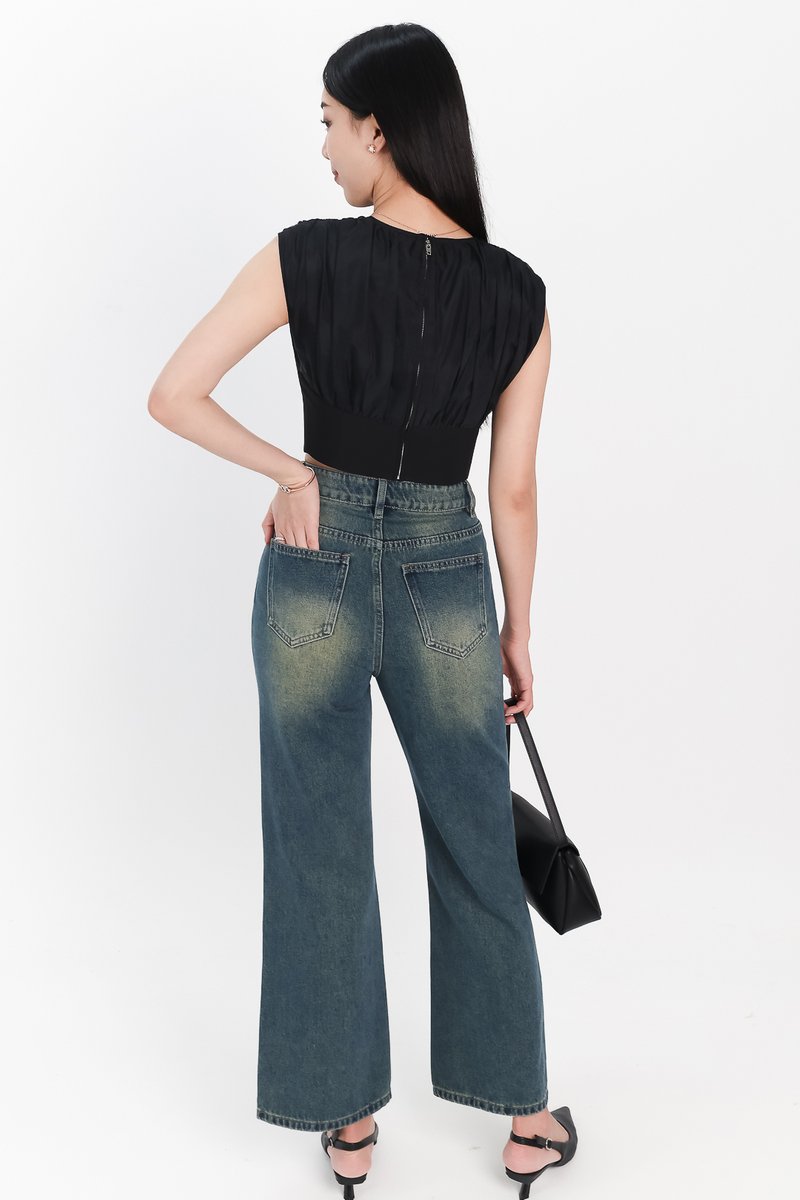 SALE EXCLUSIVE | Rei Ruched Top in Black SALE EXCLUSIVE | Rei Ruched Top in Black