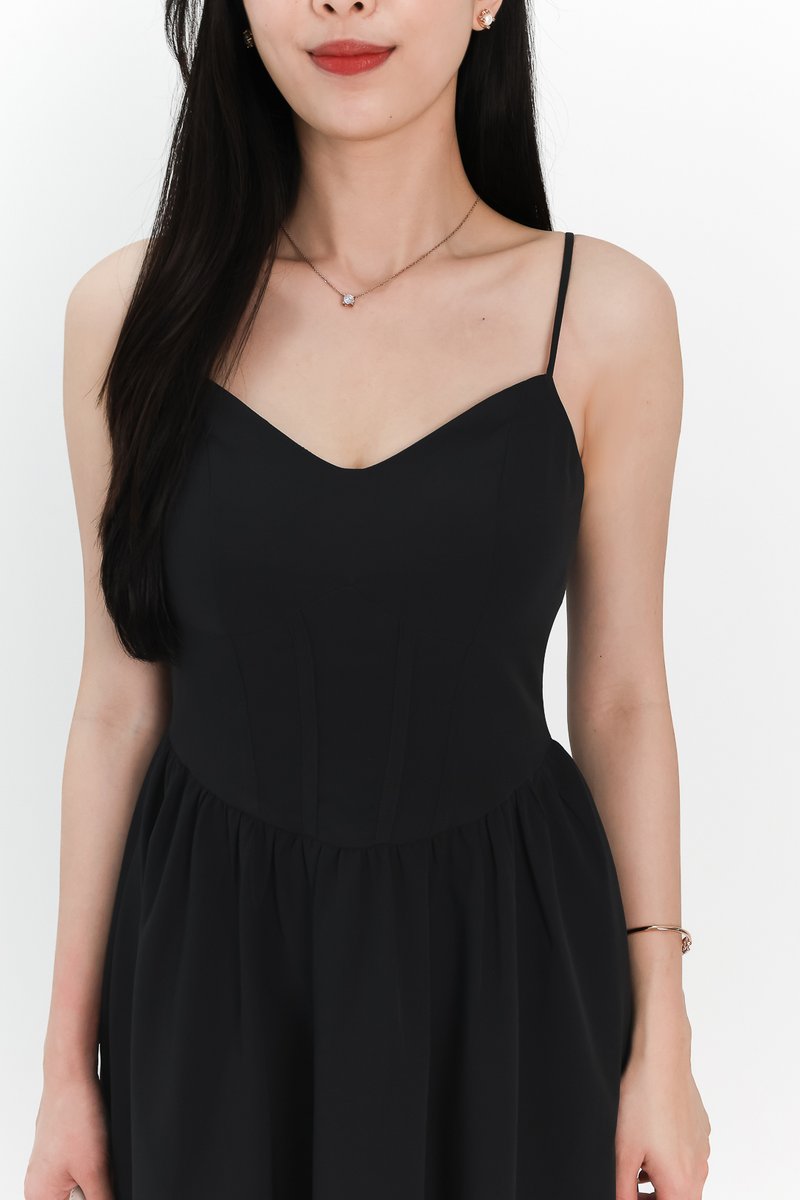 SALE EXCLUSIVE | Carlyn Corset-like Midaxi in Black