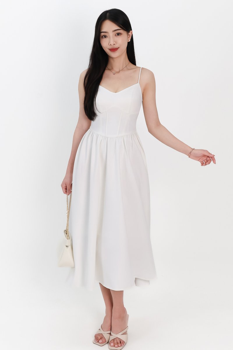 SALE EXCLUSIVE | Carlyn Corset-like Midaxi in White SALE EXCLUSIVE | Carlyn Corset-like Midaxi in White