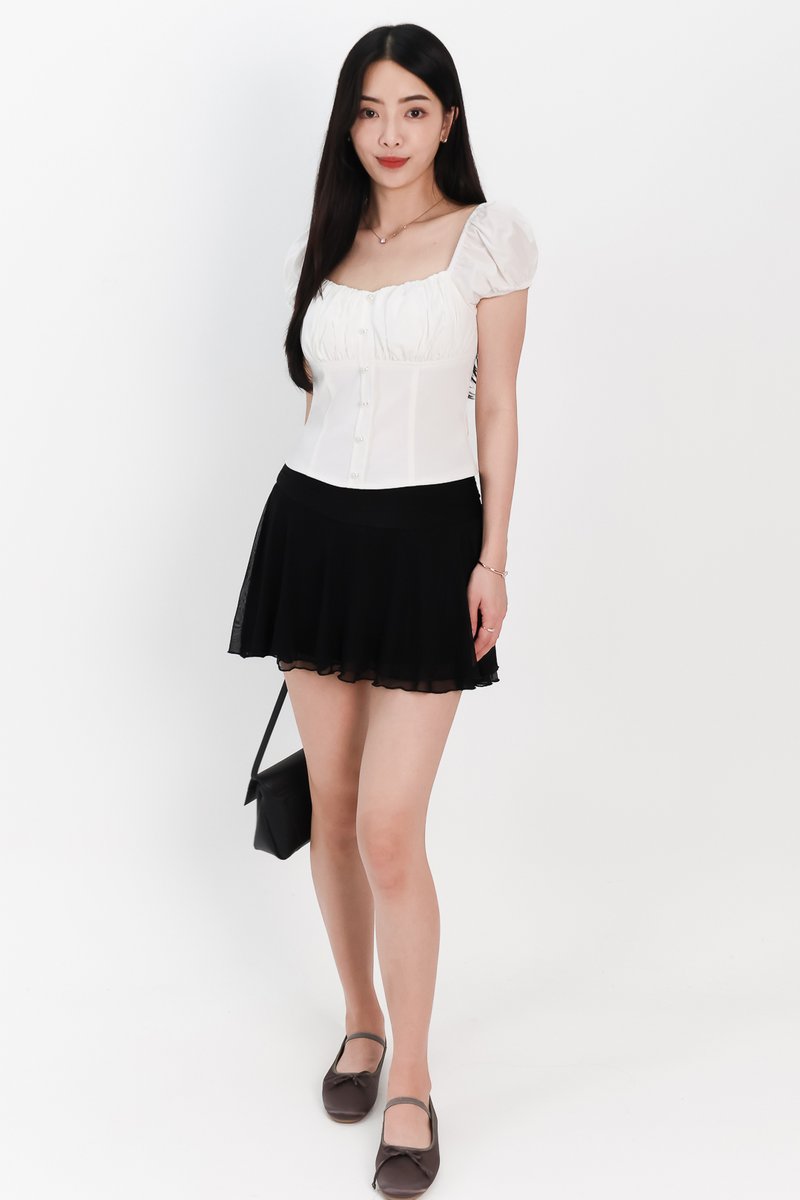 Sevyn Sleeved Top in White Sevyn Sleeved Top in White