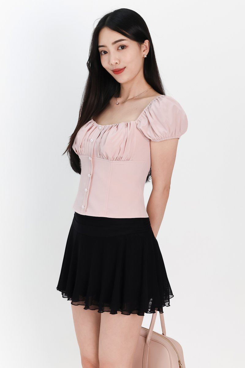 Sevyn Sleeved Top in Light Pink Sevyn Sleeved Top in Light Pink