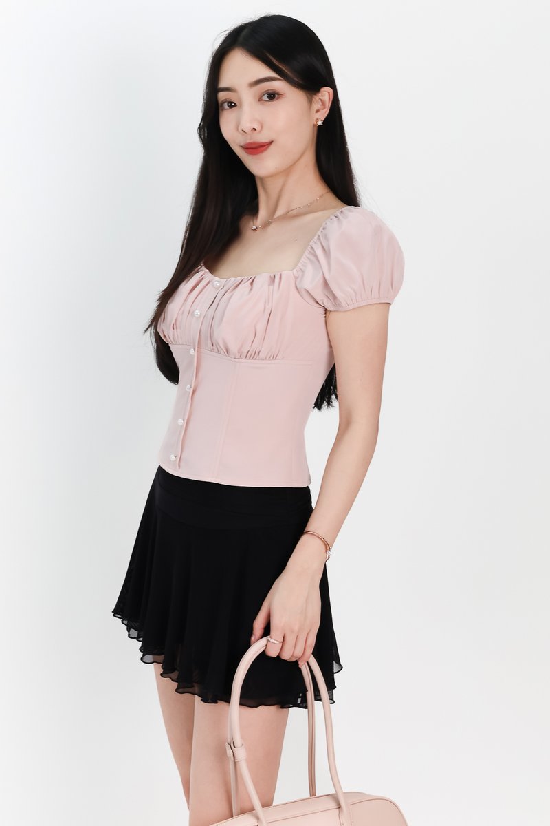 Sevyn Sleeved Top in Light Pink Sevyn Sleeved Top in Light Pink