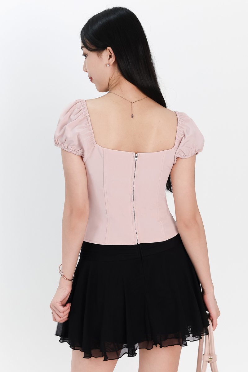 Sevyn Sleeved Top in Light Pink Sevyn Sleeved Top in Light Pink