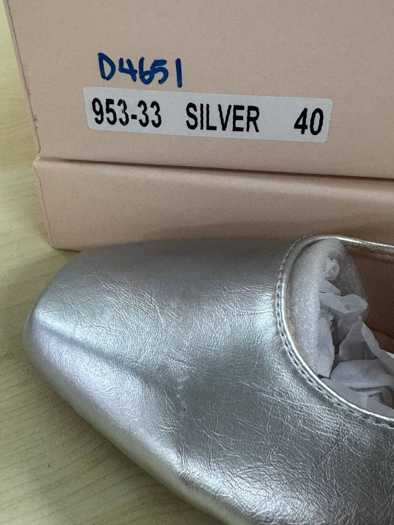 DEFECT | Sora Slingback Pumps in Silver in 40 DEFECT | Sora Slingback Pumps in Silver in 40