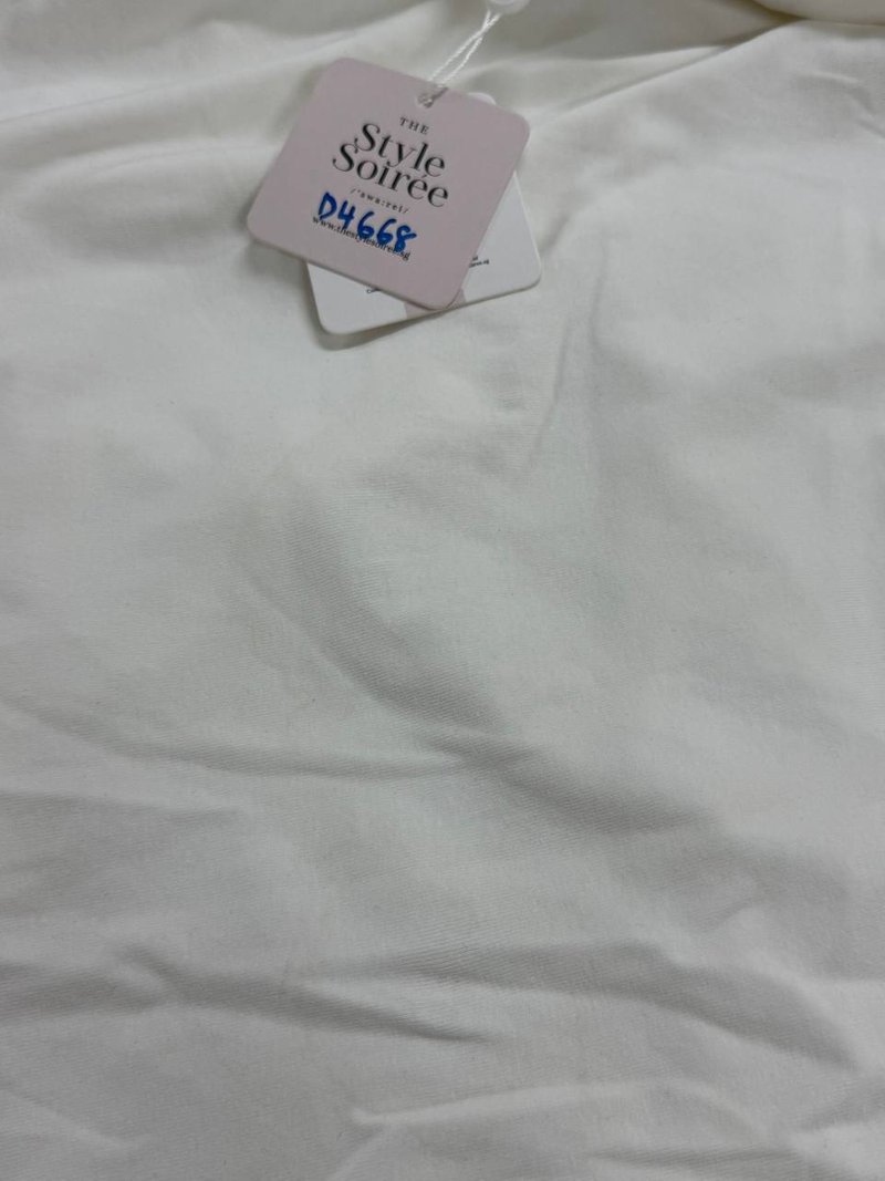 DEFECT | Ryenne Ruched Tee Midi in White in S DEFECT | Ryenne Ruched Tee Midi in White in S