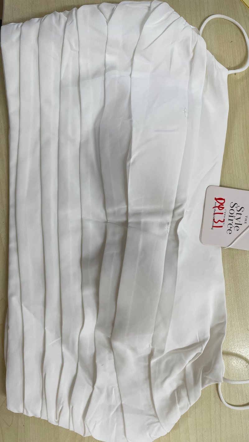 DEFECT | Tilly Tiered Co-ord Top in White in L