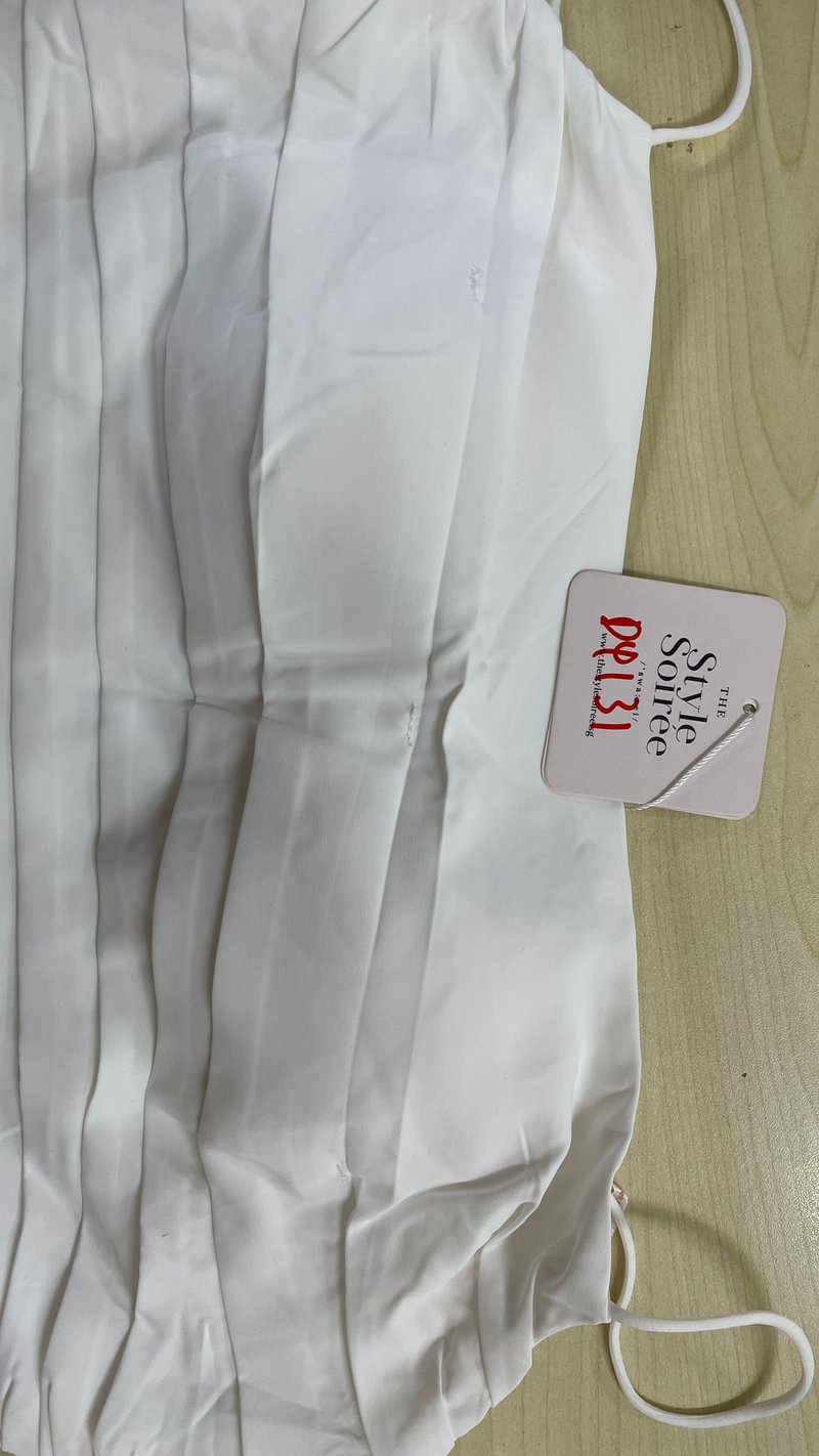 DEFECT | Tilly Tiered Co-ord Top in White in L