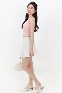 Diana Drape Padded Tank Top in Pink