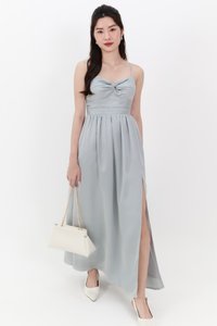Terella Twist Knot Dress in Teal Blue