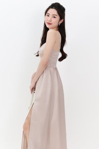 Terella Twist Knot Dress in Champagne Blush