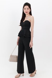 Candice Co-ord Straight Cut Pants in Black
