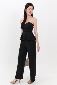 Candice Co-ord Straight Cut Pants in Black