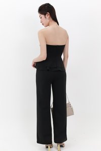 Candice Co-ord Straight Cut Pants in Black