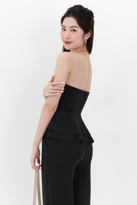 Candice Co-ord Bustier Top in Black Candice Co-ord Bustier Top in Black