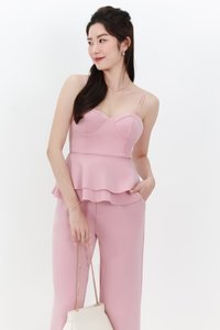 Candice Co-ord Bustier Top in Pink