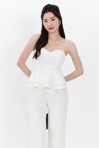 Candice Co-ord Bustier Top in White Candice Co-ord Bustier Top in White