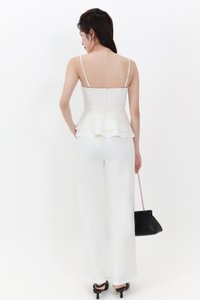 Candice Co-ord Straight Cut Pants in White Candice Co-ord Straight Cut Pants in White