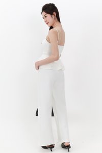 Candice Co-ord Straight Cut Pants in White Candice Co-ord Straight Cut Pants in White
