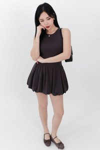 RESTOCKS | Berla Bubble Tank Romper Dress V2 in Dark Grey