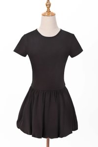 Serla Sleeved Bubble Romper Dress in Dark Grey