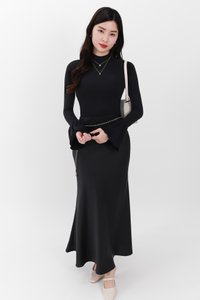 RESTOCKS | Hudson High Neck Sleeve Top V4 in Black