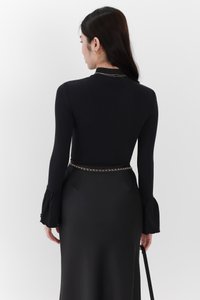 RESTOCKS | Hudson High Neck Sleeve Top V4 in Black