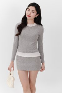 Chiara Co-ord Skorts in Light Grey