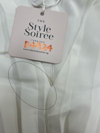 DEFECT | Caelie Chiffon Puffy Sleeve Top in White in XS