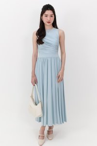 Darrie Drape Tank Dress in Blue