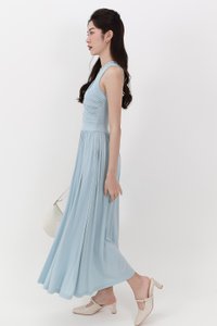 Darrie Drape Tank Dress in Blue