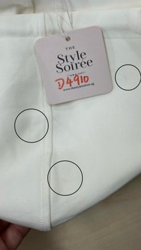 DEFECT | Reyla Ribbon Embroidered Hoodie in White in M