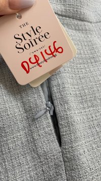 DEFECT | Selene Sweetheart Tweed Romper Dress V2 in Light Blue S