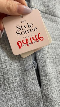 DEFECT | Selene Sweetheart Tweed Romper Dress V2 in Light Blue S