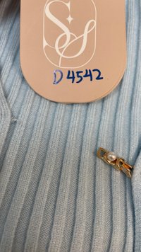 DEFECT | Perl Pearl Knit Cardigan in Light Blue in XXS &amp; L