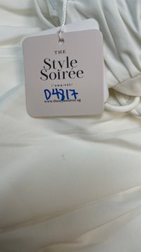 DEFECT | Tenya Tie Bustier Midaxi Dress in White in XXS