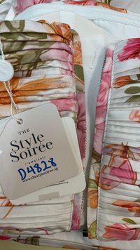 DEFECT | Prissia Pleated Halter Top in Multi Florals in XS DEFECT | Prissia Pleated Halter Top in Multi Florals in XS