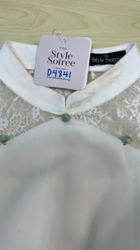 DEFECT | Lexi Lace Cheongsam Co-ord Top in White in XS DEFECT | Lexi Lace Cheongsam Co-ord Top in White in XS