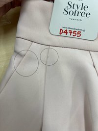 DEFECT | Fannie Flare Pleated Pants in Nude Pink ( Petite Length ) in S