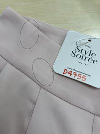 DEFECT | Fannie Flare Pleated Pants in Nude Pink ( Petite Length ) in S