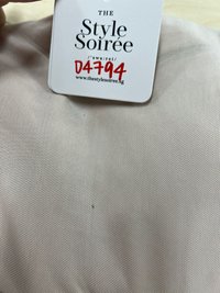 DEFECT | Madeline Mesh One Shoulder Jumpsuit in Nude Blush in XS