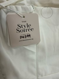 DEFECT | Caitlin Cross Back Pleat Maxi in White in M