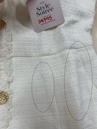 DEFECT | Tina Tweed Dress in Cream White in M