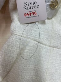 DEFECT | Tina Tweed Dress in Cream White in M