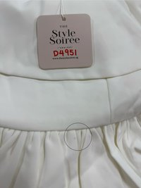 DEFECT | Rina Ribbon Romper Dress in White in XXS