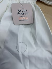 DEFECT | Rina Ribbon Romper Dress in White in XXS