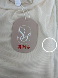 DEFECT | Merlene Mesh Dress in Cream Yellow in XXS