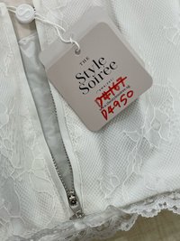 DEFECT | Leilani Lace Tie Thick Straps Top in White in L